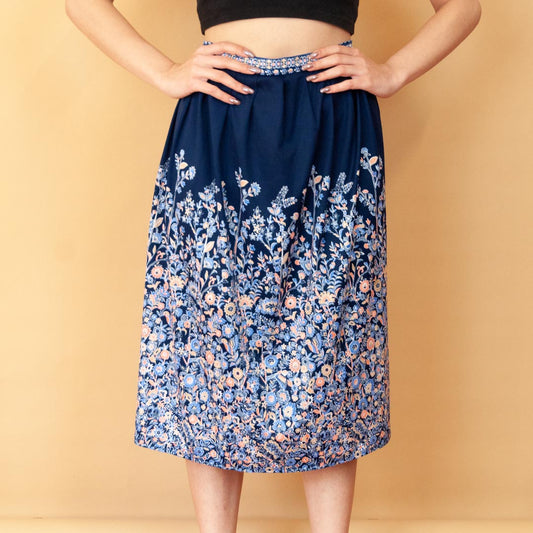 VIN-SKI-23516 Vintage φούστα φλοράλ M