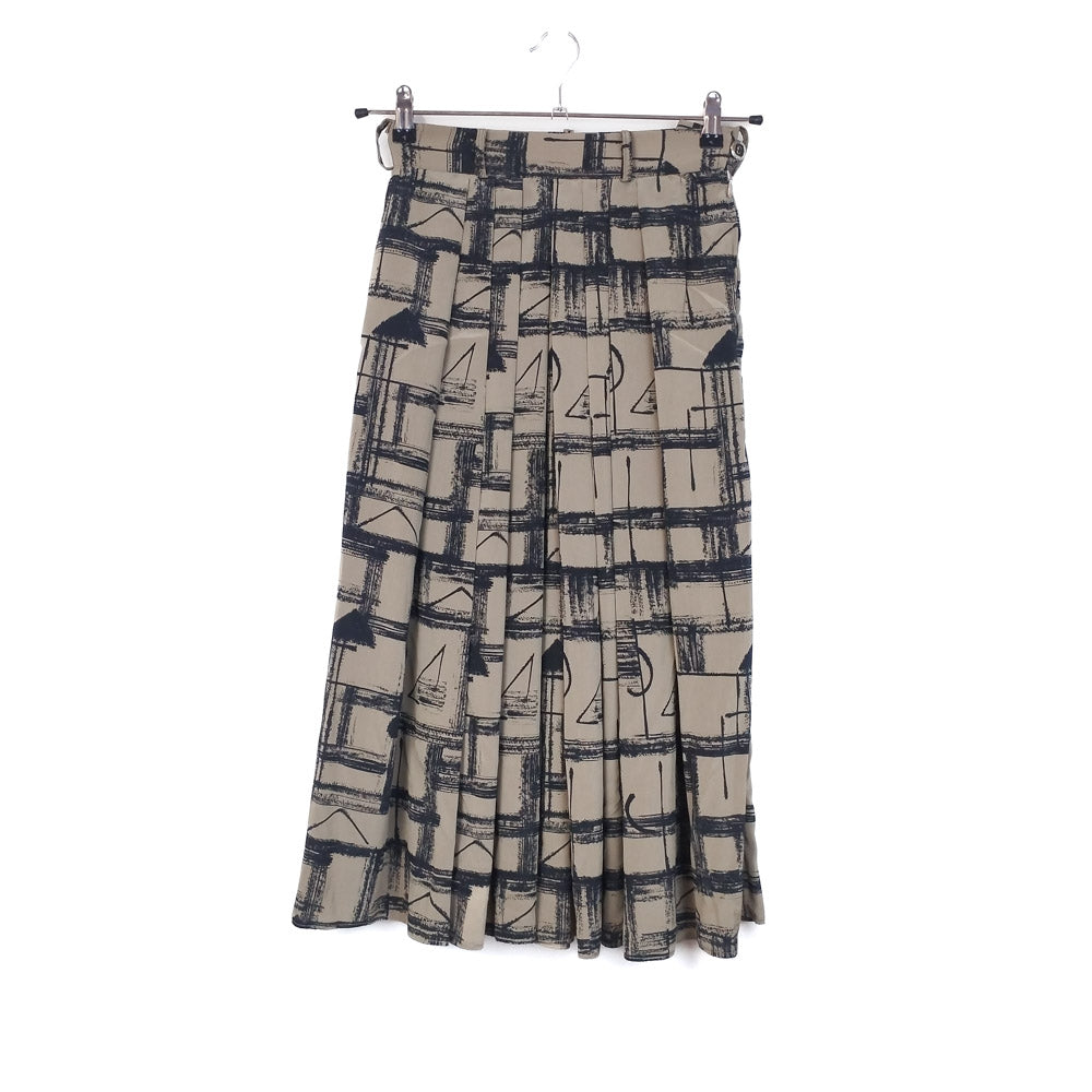 VIN-SKI-31890 Vintage φούστα εμπριμέ S
