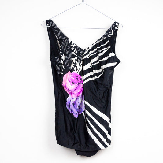 VIN-SWI-24064 Vintage μαγιό ολόσωμο 2XL