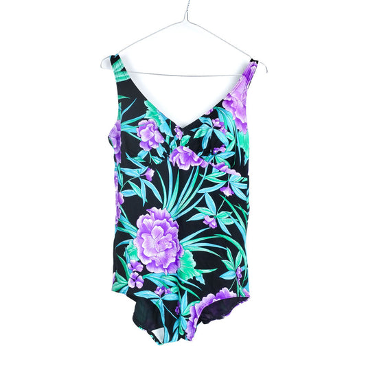 VIN-SWI-31644 Vintage μαγιό ολόσωμο 50's-60's style XL