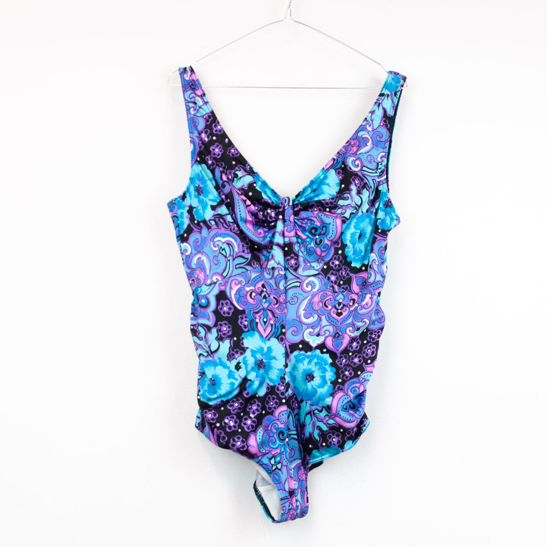 VIN-SWI-23659 Vintage μαγιό ολόσωμο 2XL