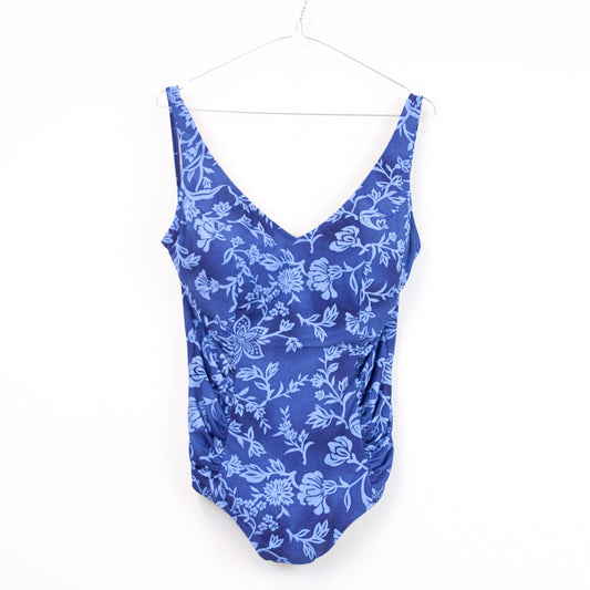 VIN-SWI-23159 Vintage μαγιό ολόσωμο μπλε XL