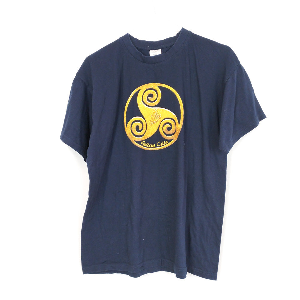 VIN-TEE-26870 Vintage souvenir t-shirt μπλε Galicia Celta M