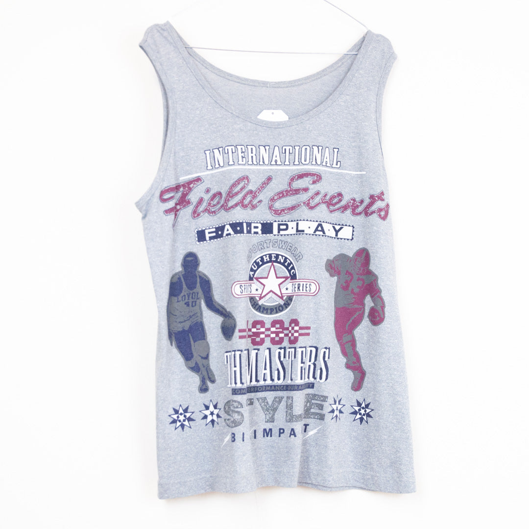 VIN-TEE-23726 Vintage μπλούζα αμάνικη M-L