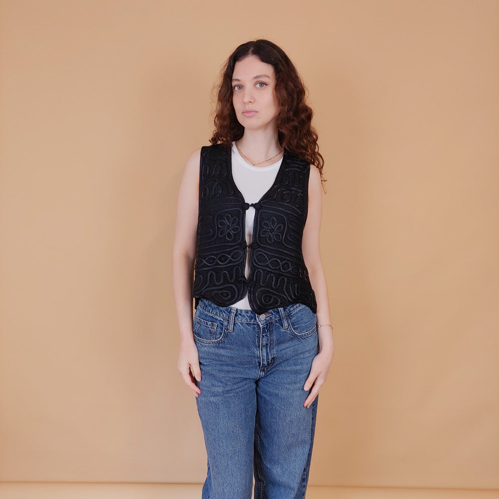VIN-OUTW-34918 Vintage γιλέκο boho style L-XL