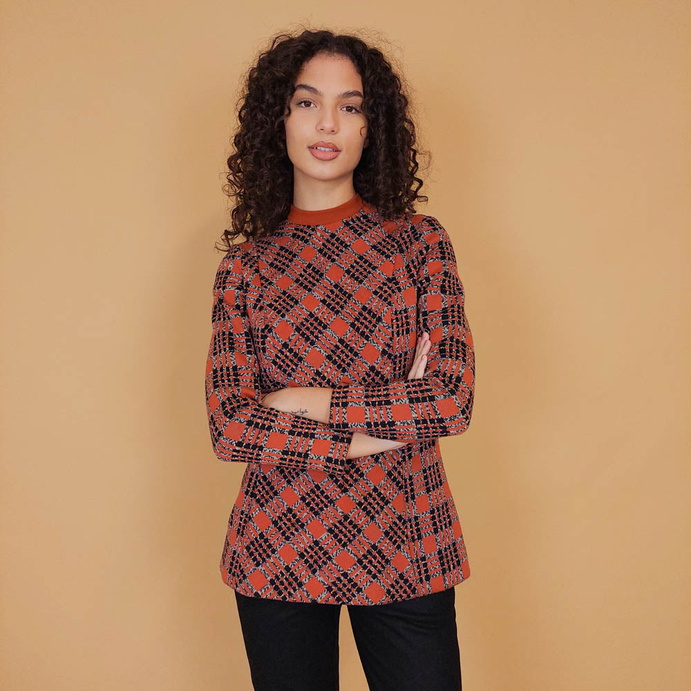 VIN-KNIT-29205 Vintage μπλούζα πλεκτή S