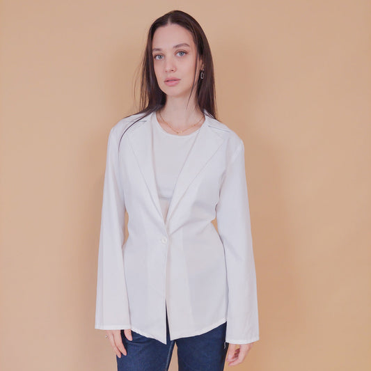 VIN-BLO-32617 Vintage top λευκό Kookai L