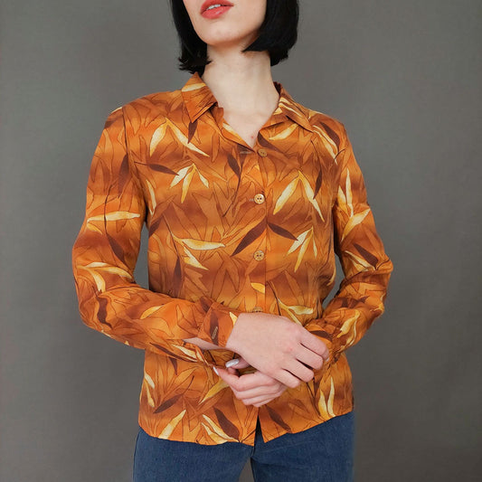 VIN-BLO-26188 Vintage πουκάμισο εμπριμέ M