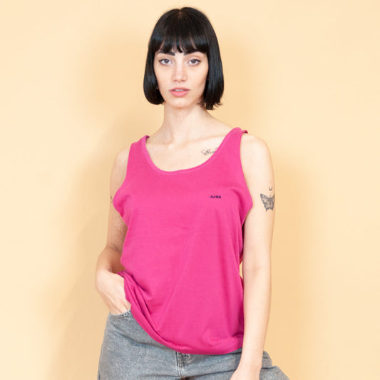 VIN-BLO-22315 Vintage αμάνικη μπλούζα φούξ L