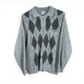 VIN-KNIT-28781 Vintage πλεκτή μπλούζα γκρι S-Μ