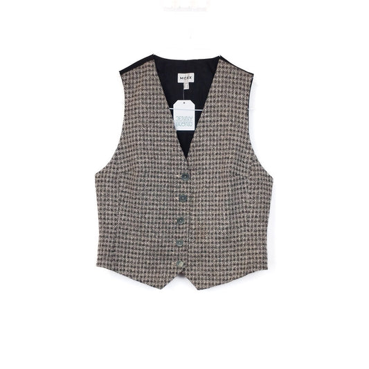 VIN-BLO-32423  Vintage γιλέκο γυναικείο υφασμάτινο M-L