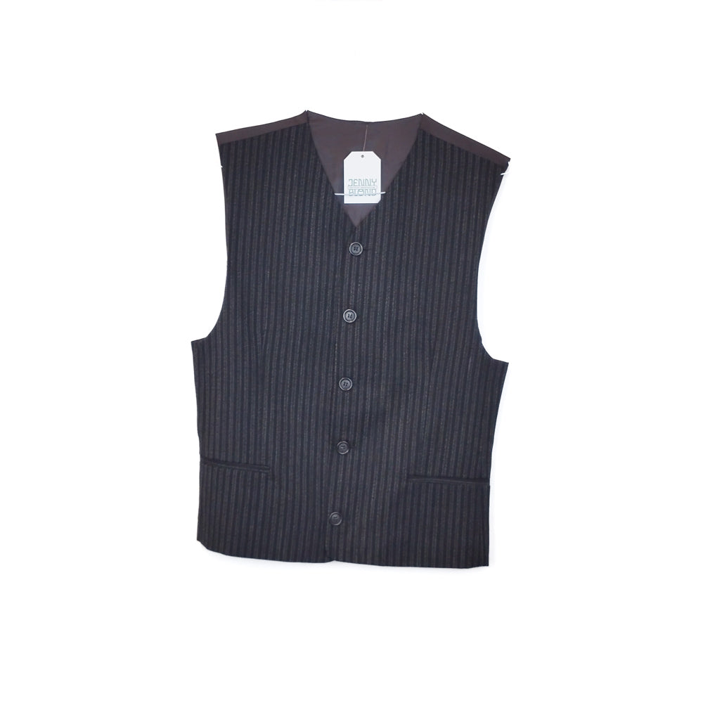 VIN-OUTW-32446  Vintage γιλέκο ριγέ υφασμάτινο S