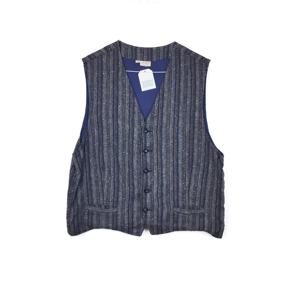 VIN-OUTW-32444  Vintage γιλέκο ριγέ βαμβακερό XL