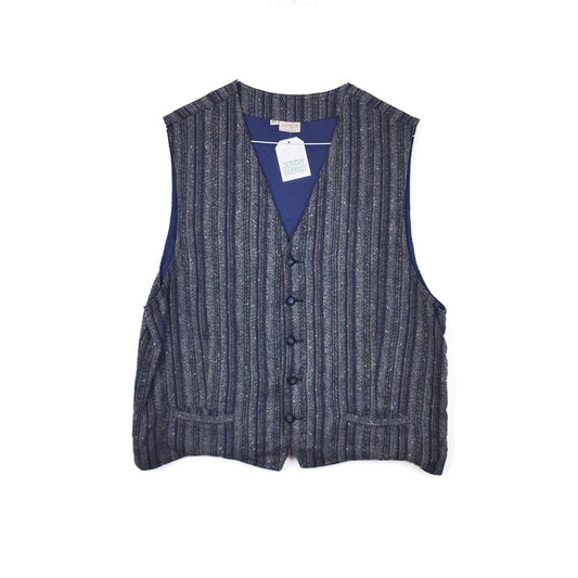 VIN-OUTW-32444  Vintage γιλέκο ριγέ βαμβακερό XL