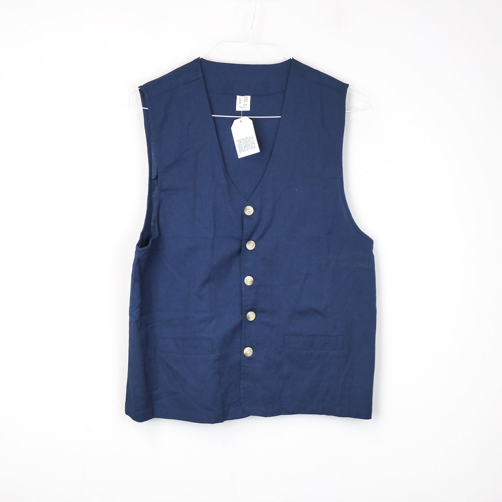 VIN-OUTW-30798 Vintage γιλέκο λινό M