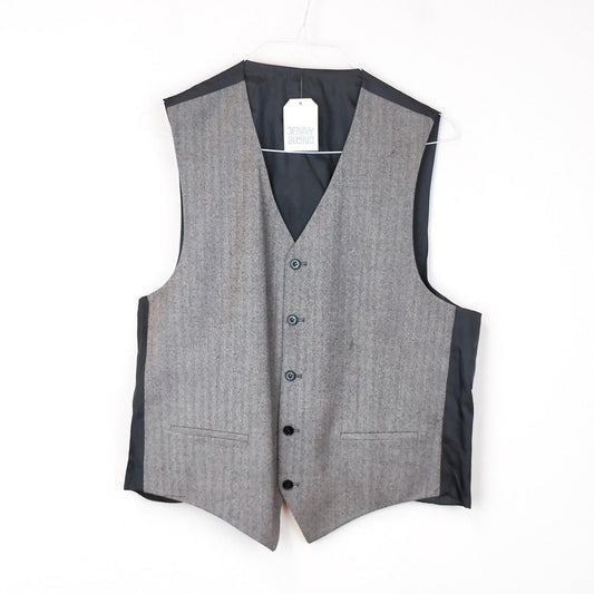 VIN-OUTW-30806 Vintage γιλέκο ψαροκόκαλο διπλής όψης XL