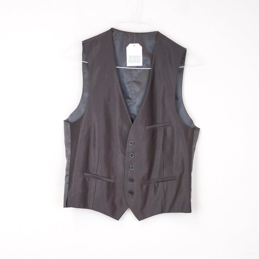 VIN-OUTW-30808 Vintage γιλέκο γκρι υφασμάτινο M