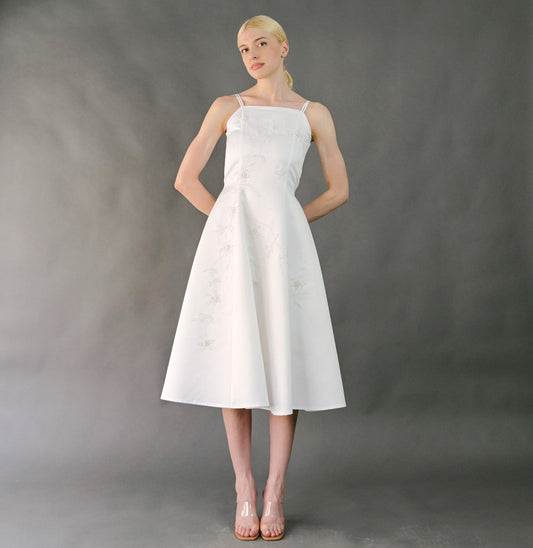 VIN-WED-23601 Vintage νυφικό φόρεμα λευκό S-M