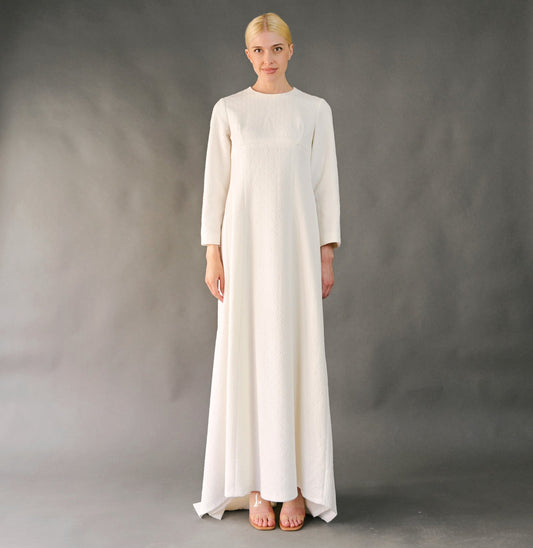 VIN-WED-23594 Vintage νυφικό φόρεμα λευκό Μ-L