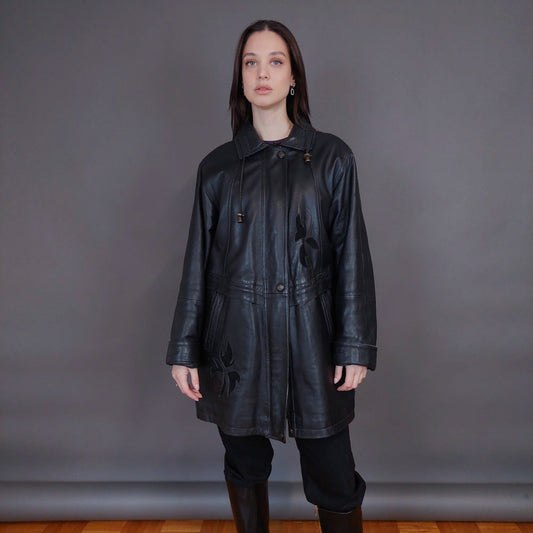 VIN-OUTW-32920 Vintage δερμάτινο jacket Μ-L