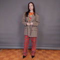 VIN-TR-32944 Vintage παντελόνι καρό L-XL