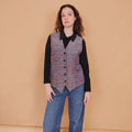 VIN-OUTW-34534 Vintage μεταξωτό ethnic style γιλέκο M