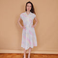 VIN-DR-34495 Vintage φόρεμα εμπριμέ M-L