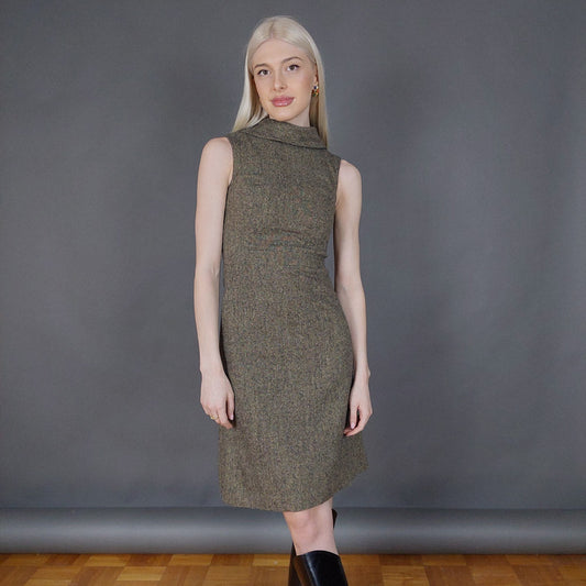 VIN-DR-26022 Vintage φόρεμα tweed XS
