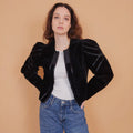 VIN-OUTW-34539 Vintage velvet σακάκι S