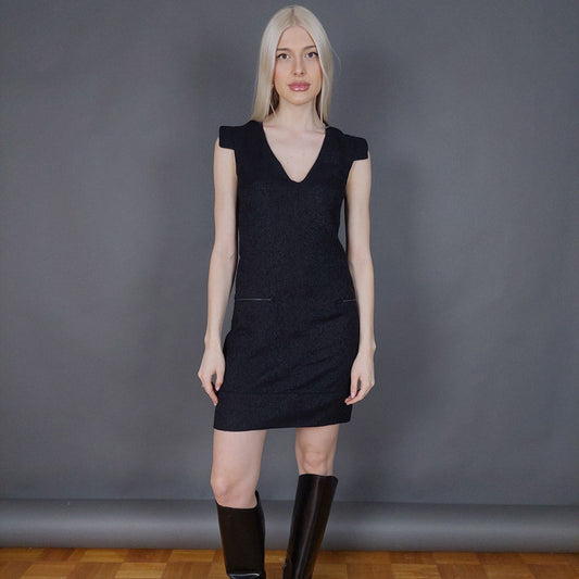 VIN-DR-26016 Vintage φόρεμα μαύρο XS