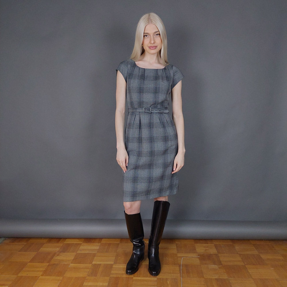 VIN-DR-26012 Vintage φόρεμα καρό S