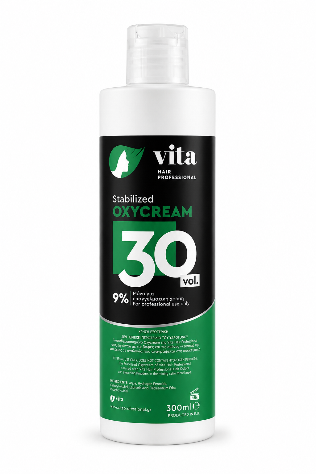 Vita Hair Professional Stabilized Oxycream 30vol & 40vol 300ml Vita Oxycream 30vol 300ml