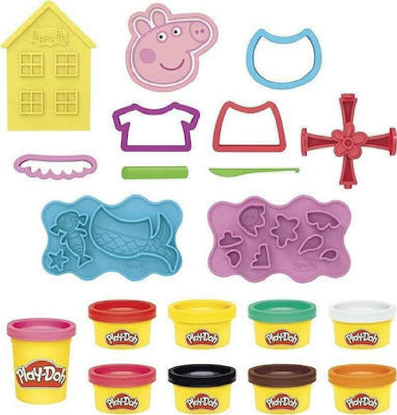Hasbro Play-Doh Πλαστελίνη – Παιχνίδι Peppa Pig Styling για 3+ Ετών, 9τμχ