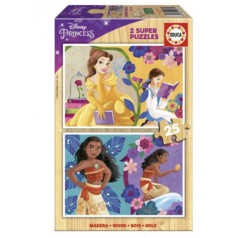 Educa Ξύλινο Παιδικό Puzzle Disney Princess 2x25
