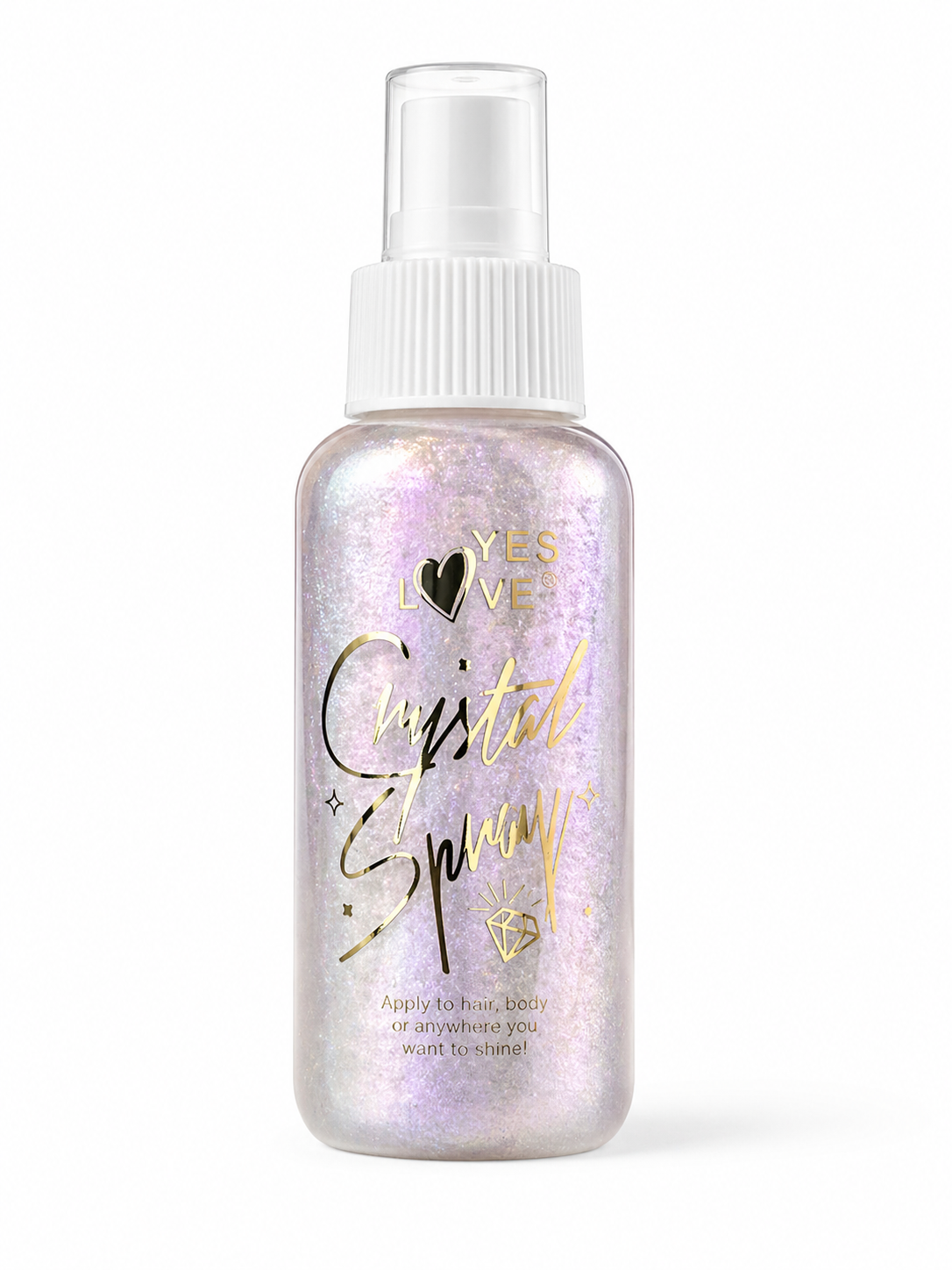 Yes Love Crystal Shiny Body Spray Ροζ - Pink shimmer