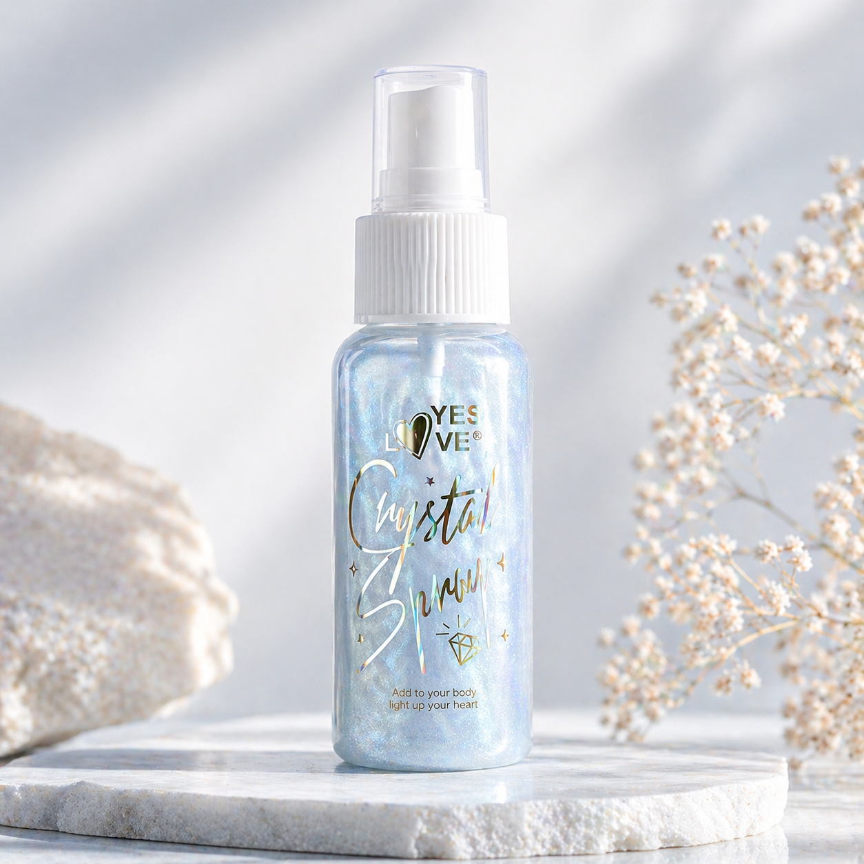 Yes Love Crystal Shiny Body Spray Γαλάζιο - Blue shimmer