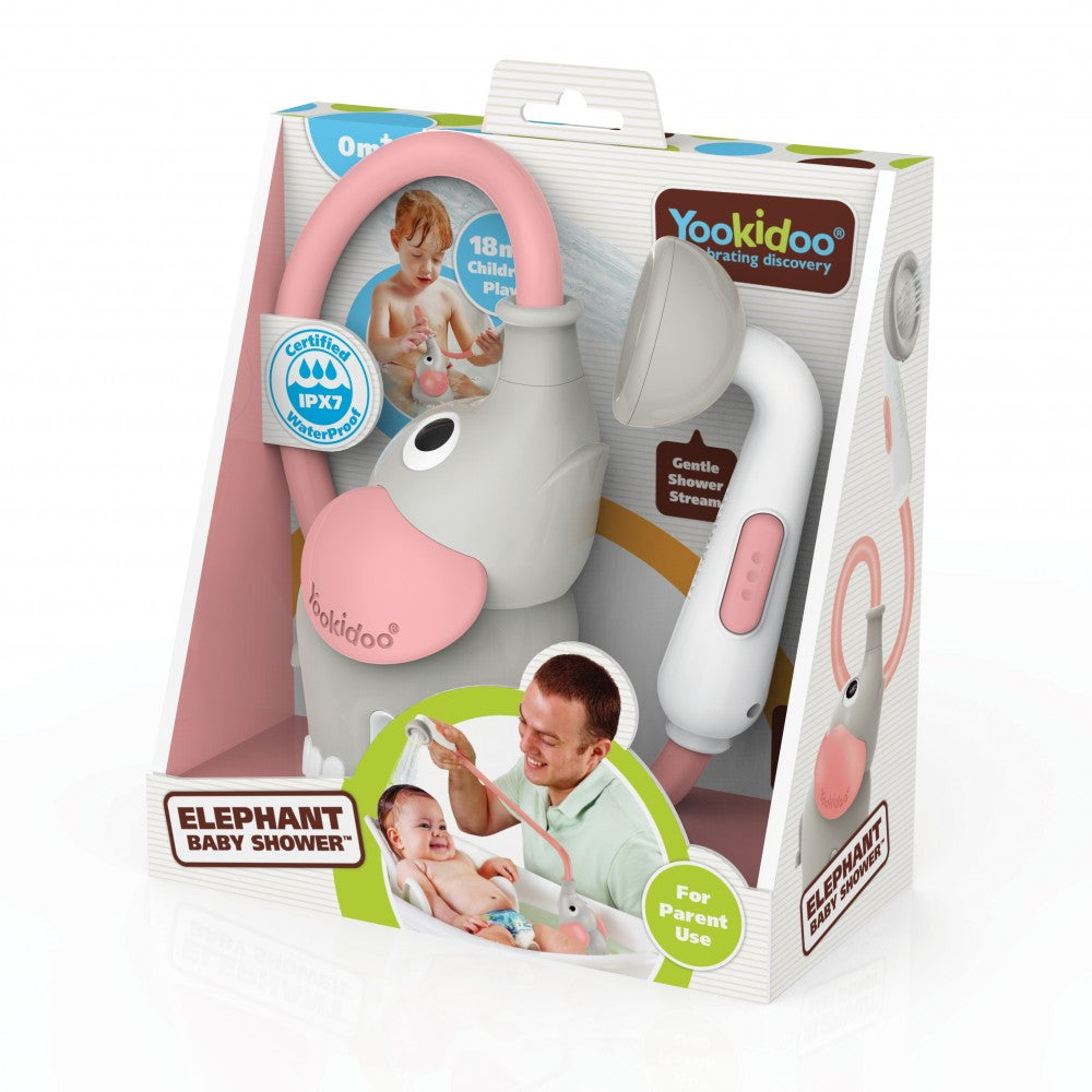 Yookidoo Elephan Baby Shower - Grey/Pink  YKD-40213