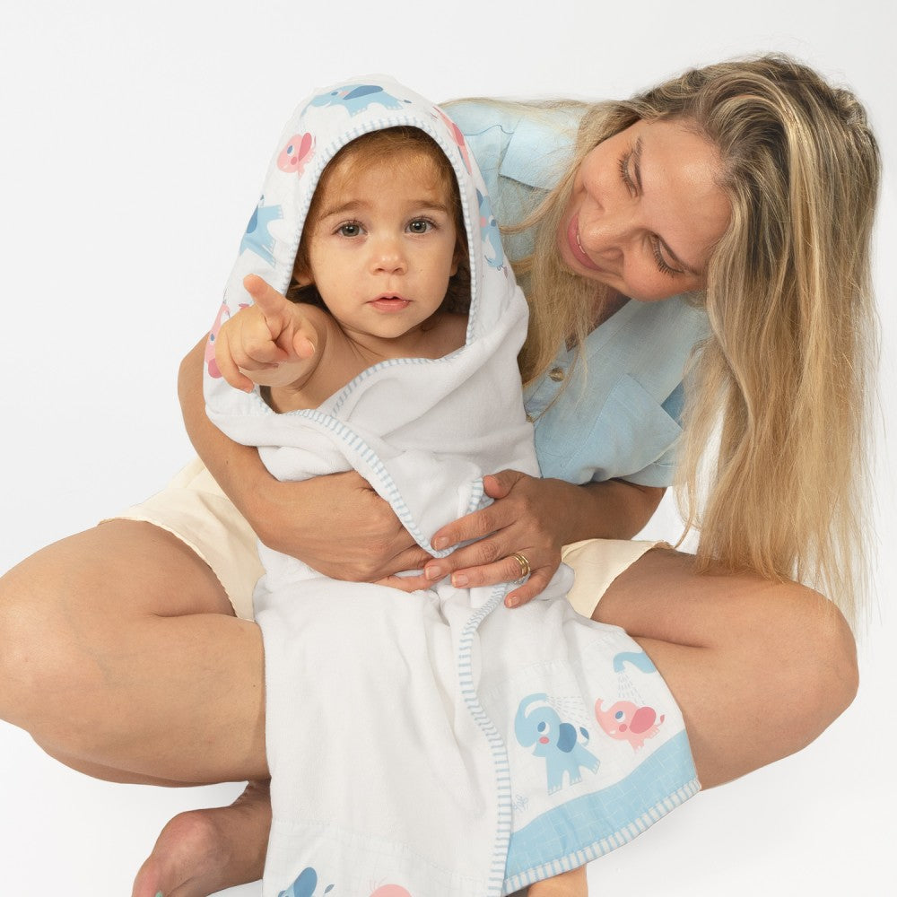 Yookidoo Elephant Baby Shower Bath Set - Blue YKD-40229