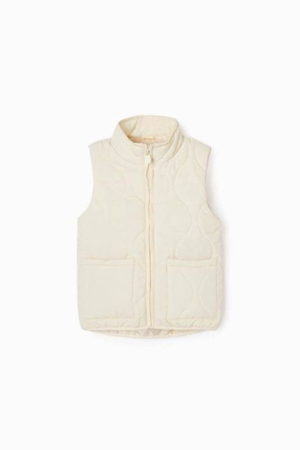 Ζippy Kids αμάνικο μπουφάν μπεζ