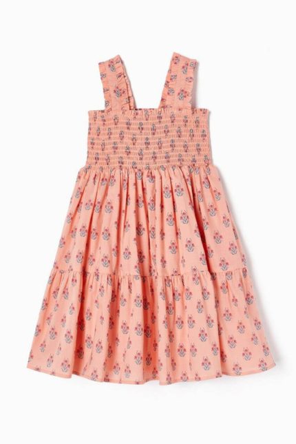 Ζippy Kids φόρεμα φλοράλ ροζ