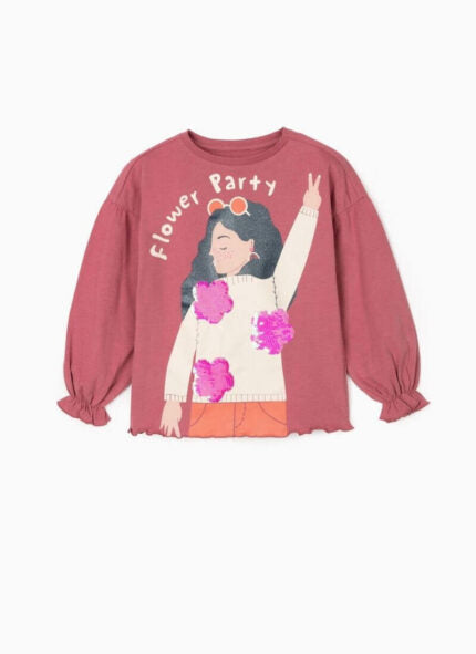 Zippy Kids μπλούζα κορίτσι παγιέτα ροζ