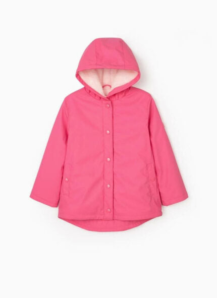 Ζippy Kids παρκά κουκούλα ροζ