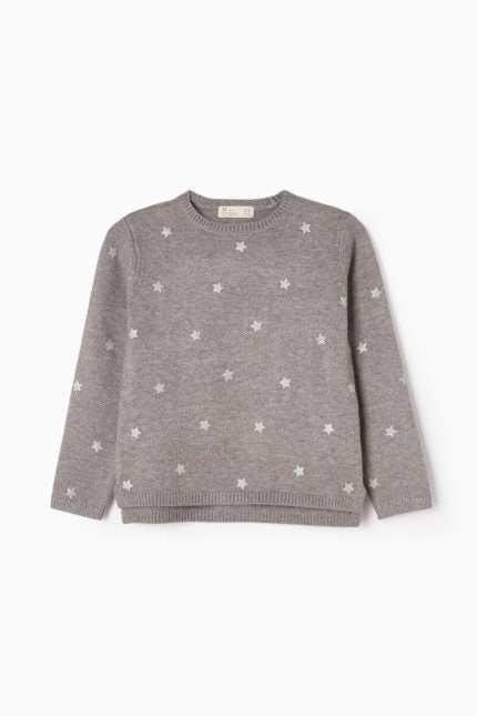 Zippy Kids πουλόβερ αστεράκια γκρι