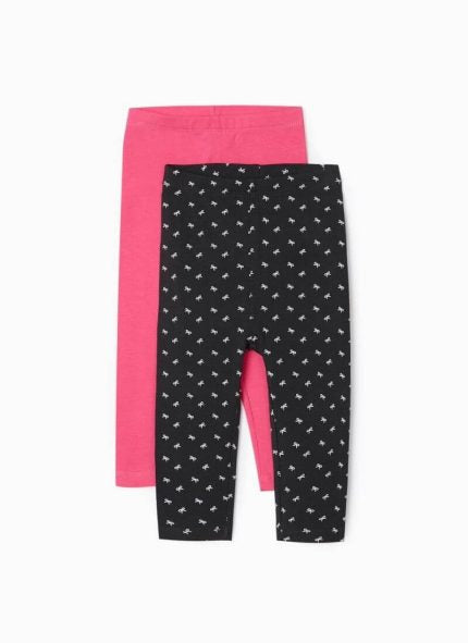 Zippy Kids σετ 2 κολάν baby ανθρακί-φούξια