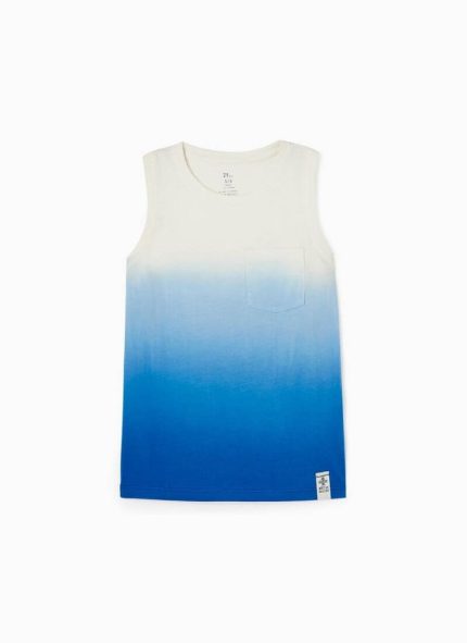 Ζippy Kids t-shirt αμάνικο αγόρι λευκό μπλε