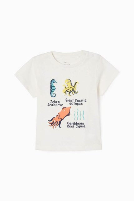 Zippy kids t-shirt Sea Life λευκό