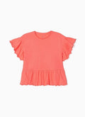 Zippy Kids t-shirt βολάν κοραλί