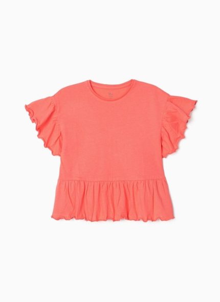 Zippy Kids t-shirt βολάν κοραλί