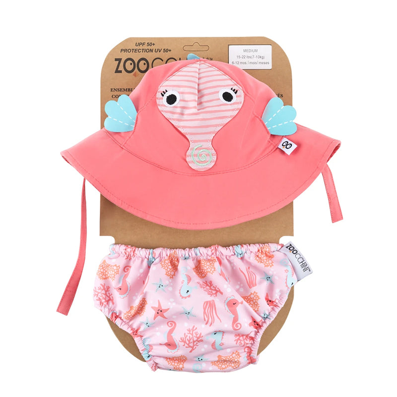 Zoocchini Σετ Μαγιό και Καπέλο UPF50+ Ιππόκαμπος ZOO12008