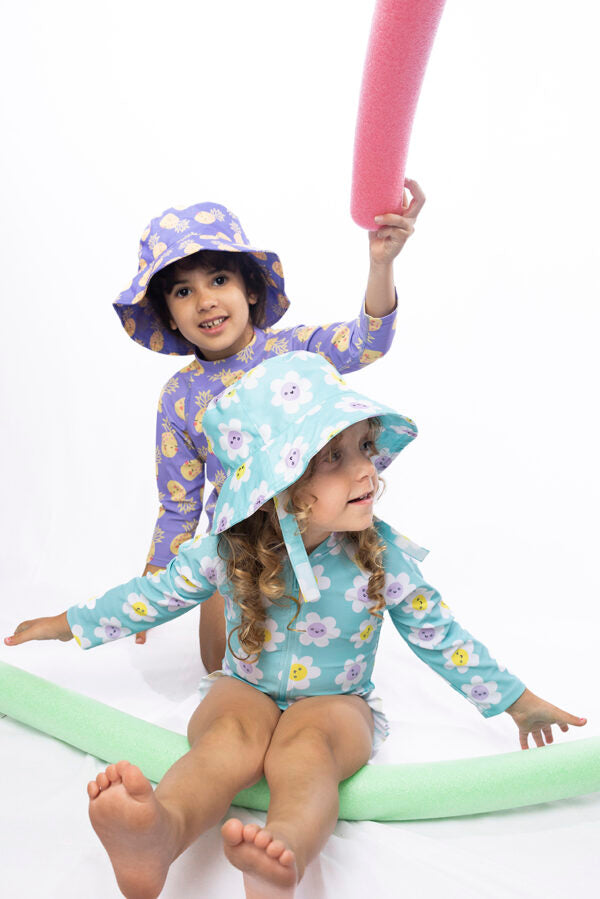 Zoocchini Σετ UV Μαγιώ Πάνα Bucket Καπέλο Μπλούζα Pineapple ZOO16016
